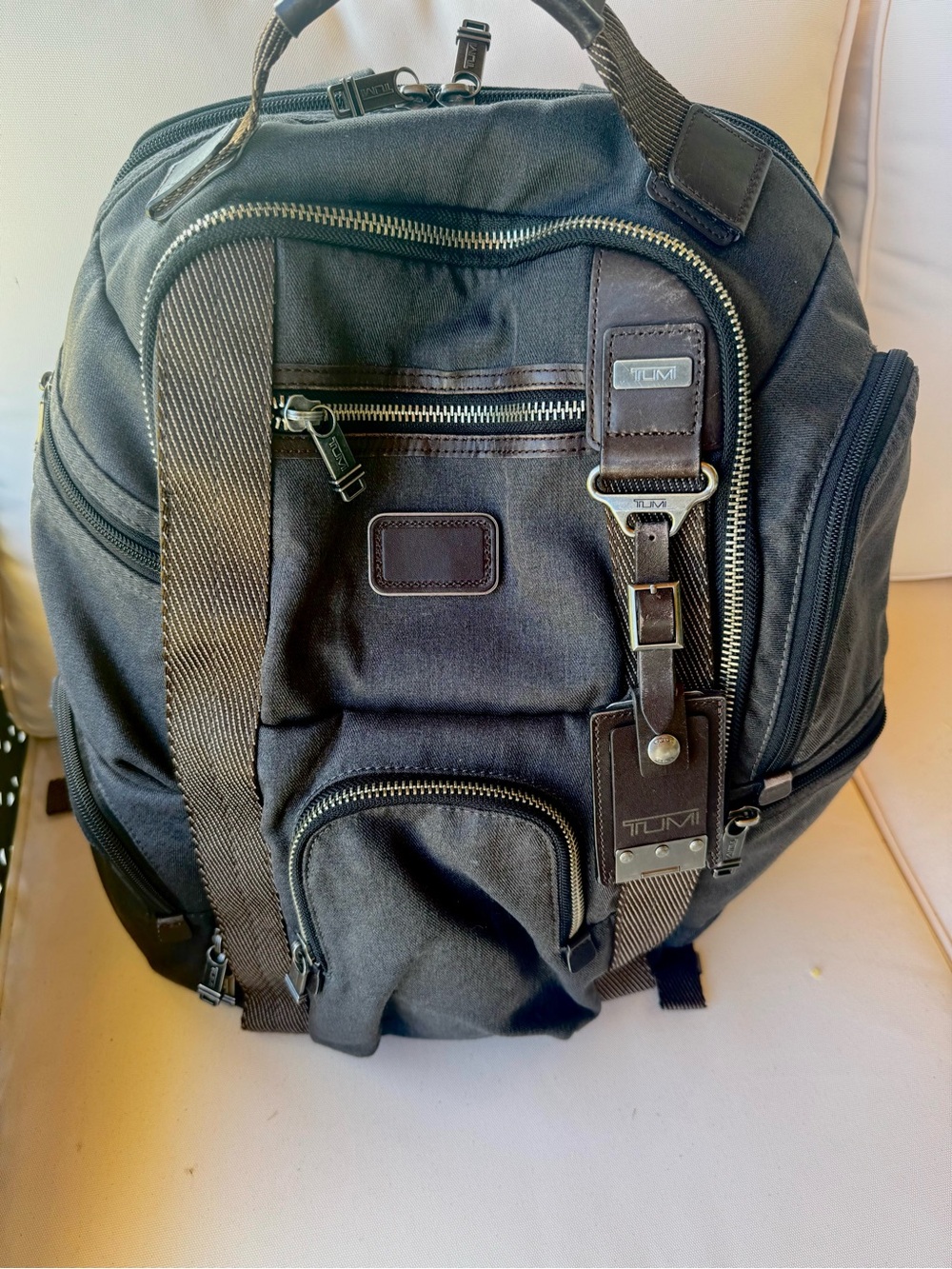 TUMI Alpha Bravo Men’s Backpack – Premium Ballistic Nylon & Leather Trim